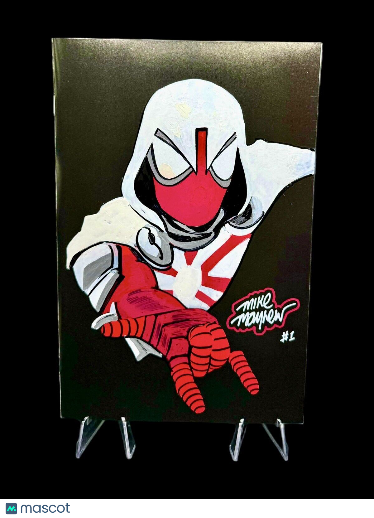 Spider-Man Miles 1 Mike Mayhew Vir. Var. Original Mega-Remarked & Glow Signature