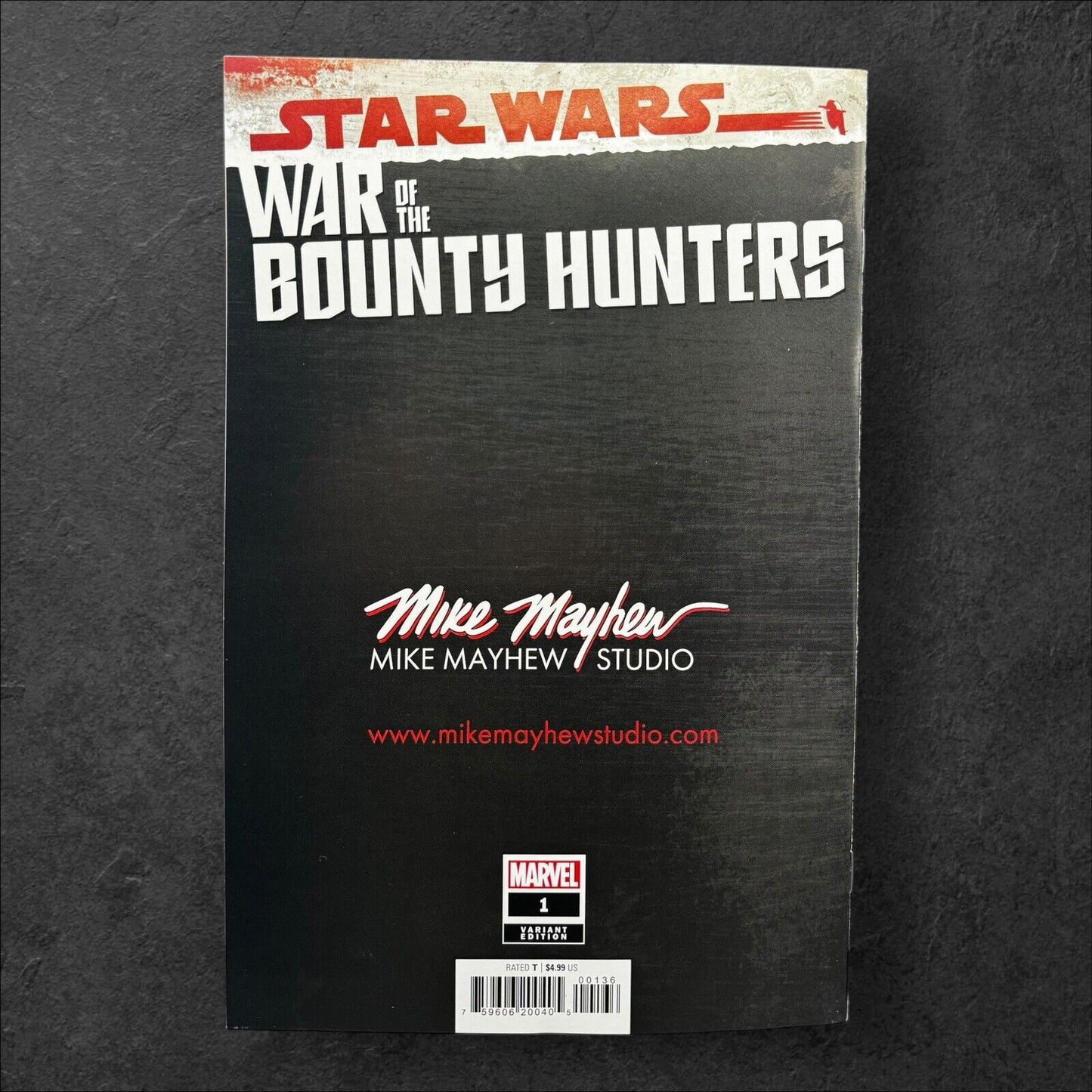 STAR WARS WAR OF THE BOUNTY HUNTERS #1 MAYHEW VARIANT SIGNED W/COA