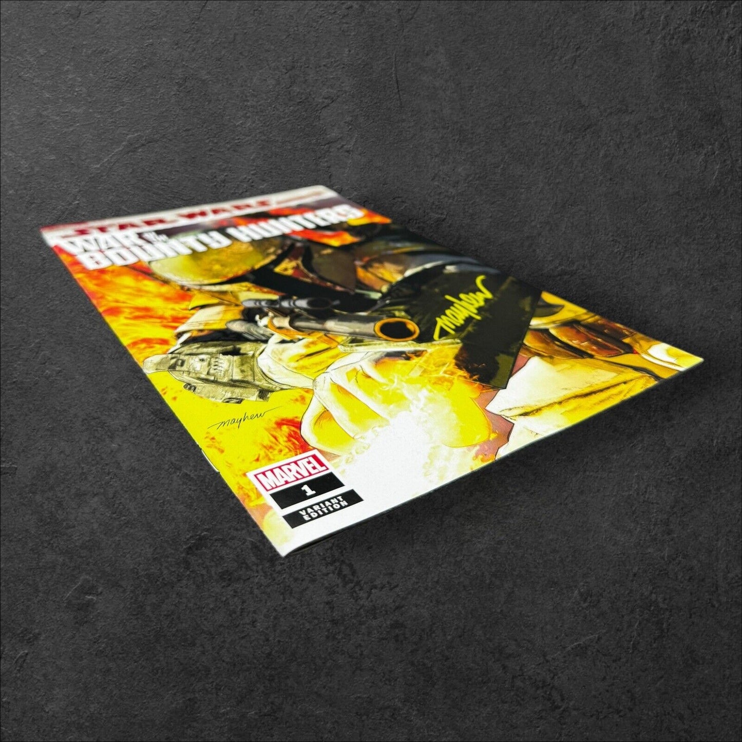 STAR WARS WAR OF THE BOUNTY HUNTERS #1 MAYHEW VARIANT SIGNED W/COA
