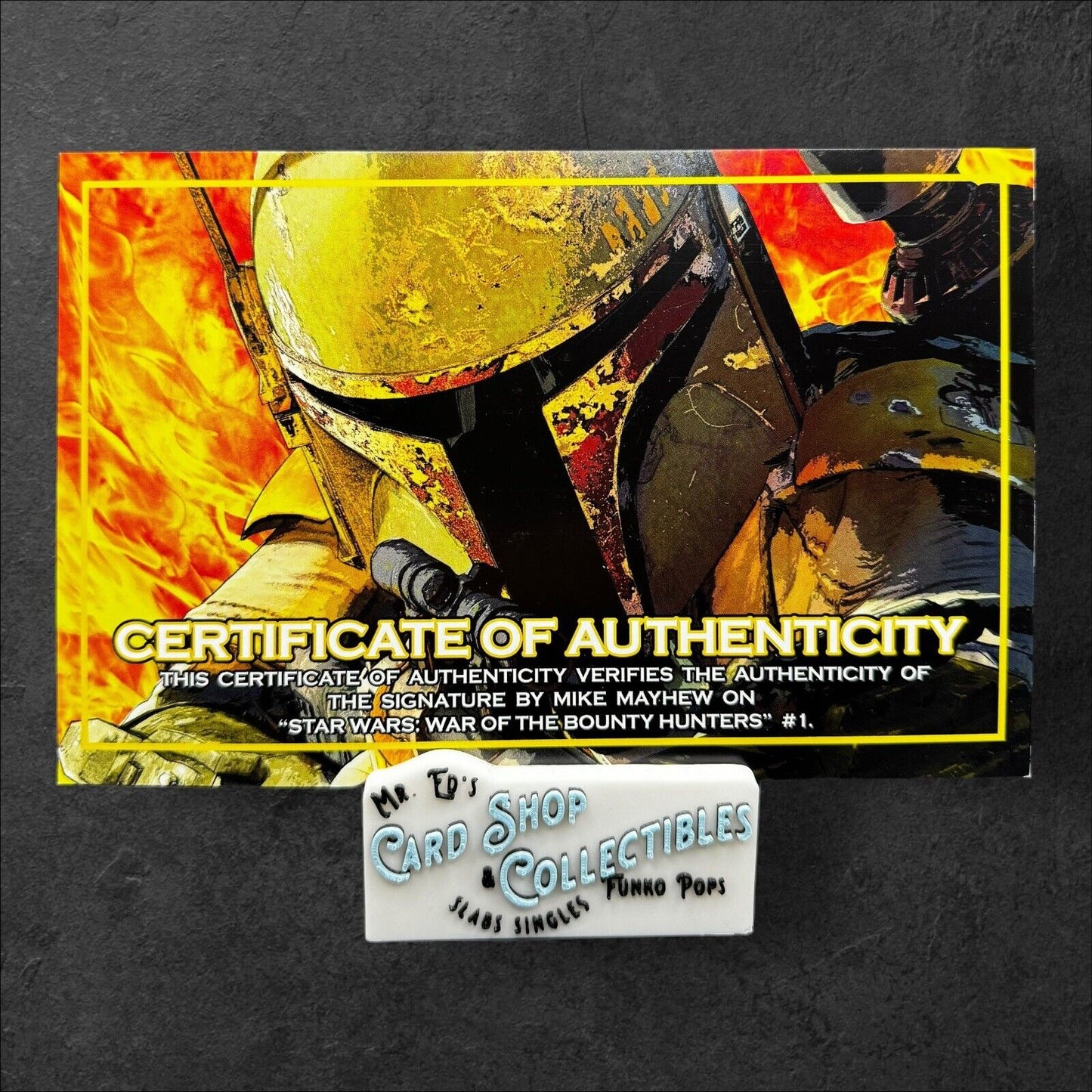 STAR WARS WAR OF THE BOUNTY HUNTERS #1 MAYHEW VARIANT SIGNED W/COA