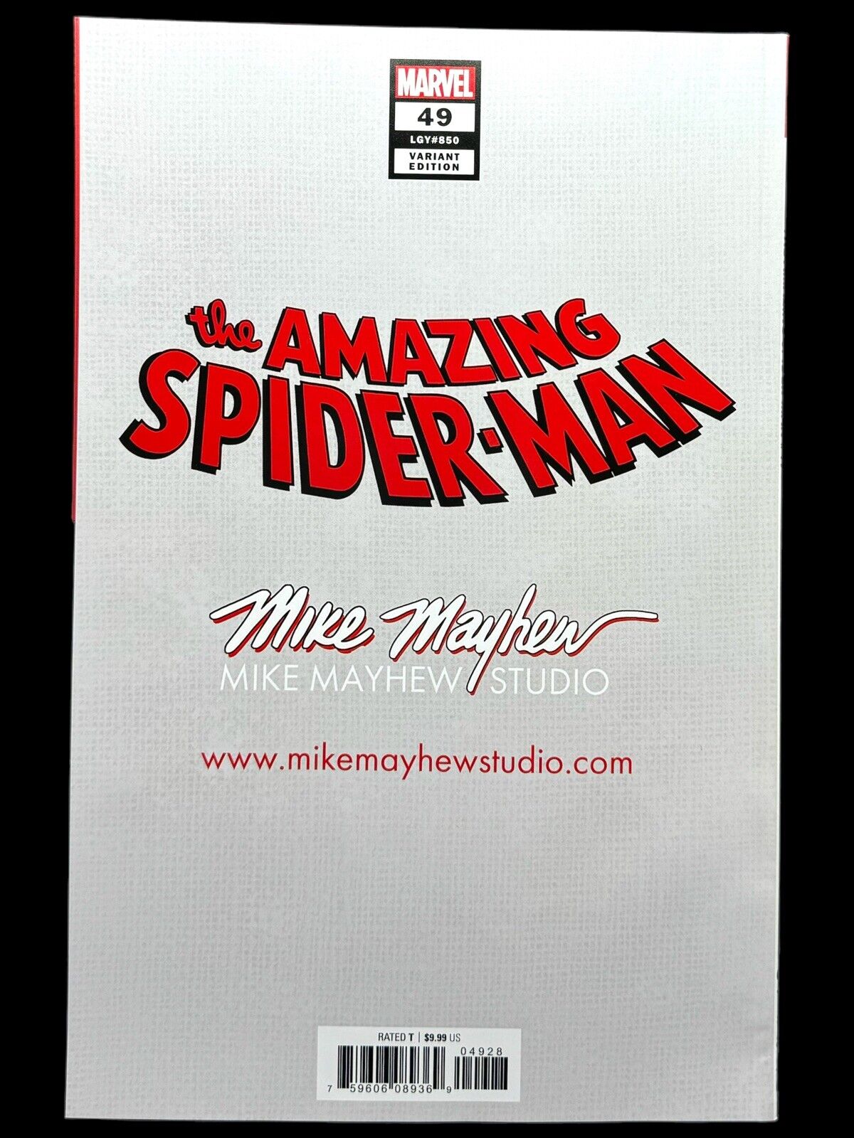 AMAZING SPIDER-MAN #850 - Mike Mayhew Cover A Variant - SIGNED w/COA