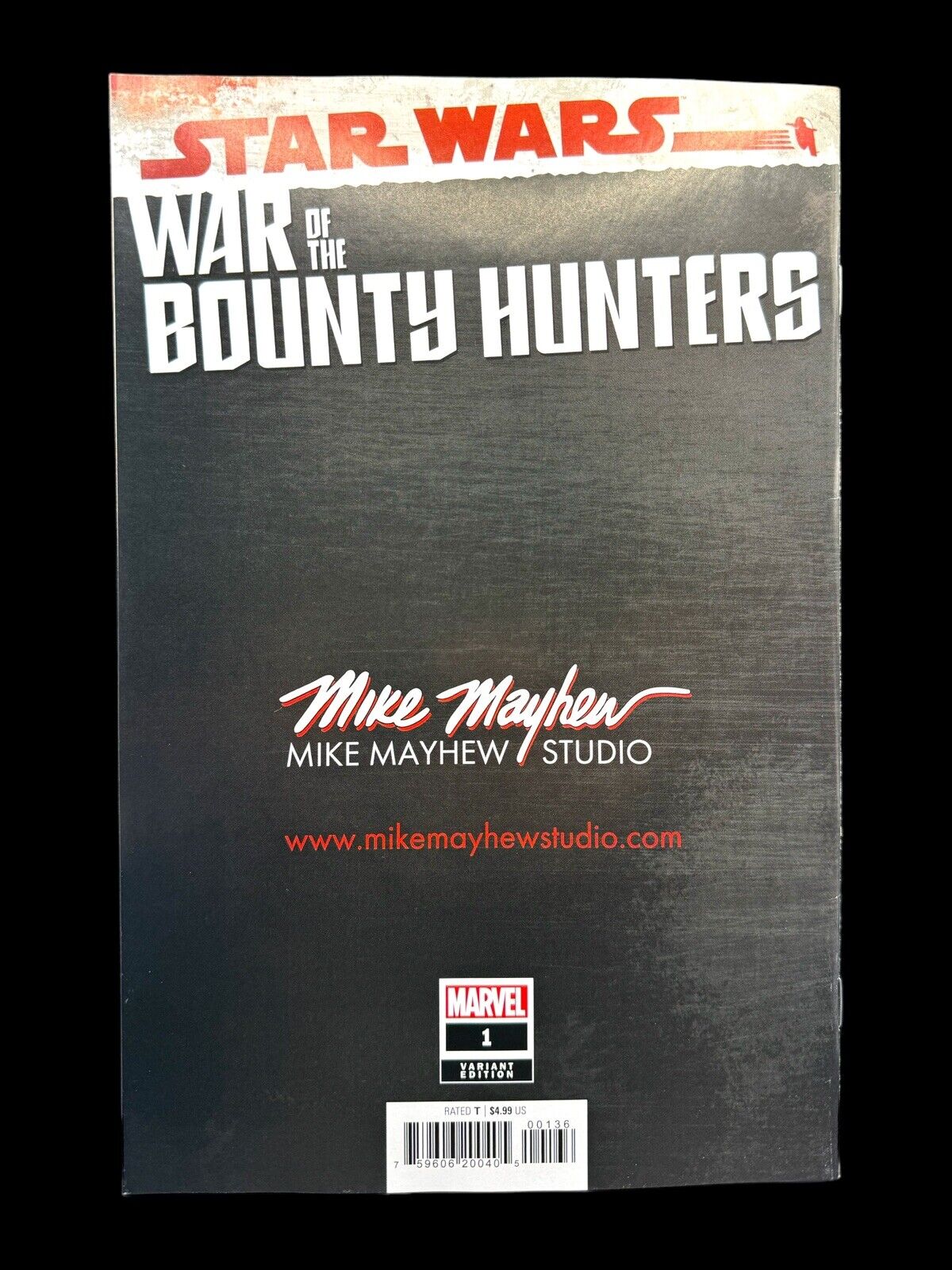 STAR WARS: WAR OF THE BOUNTY HUNTERS #1 MIKE MAYHEW STUDIO VARIANT COVER