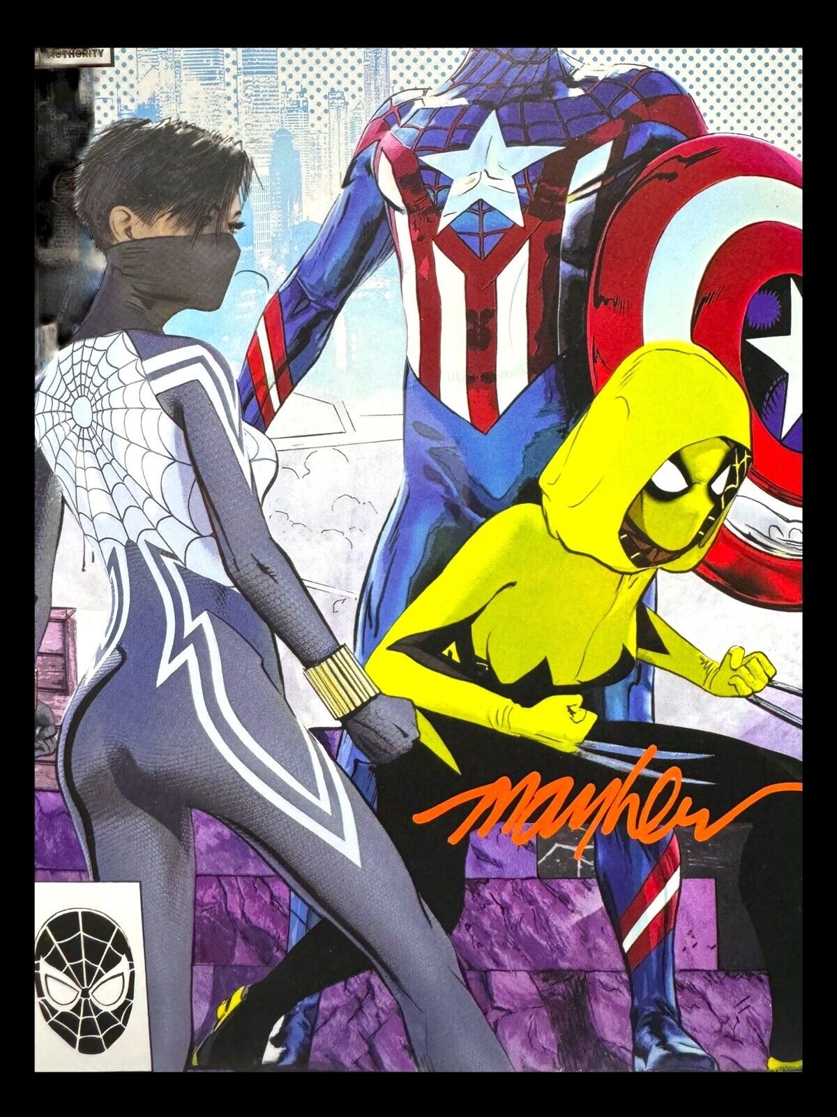 What if Miles Morales Became Captain America?! 1 Signed By Mike Mayhew w/C.O.A.