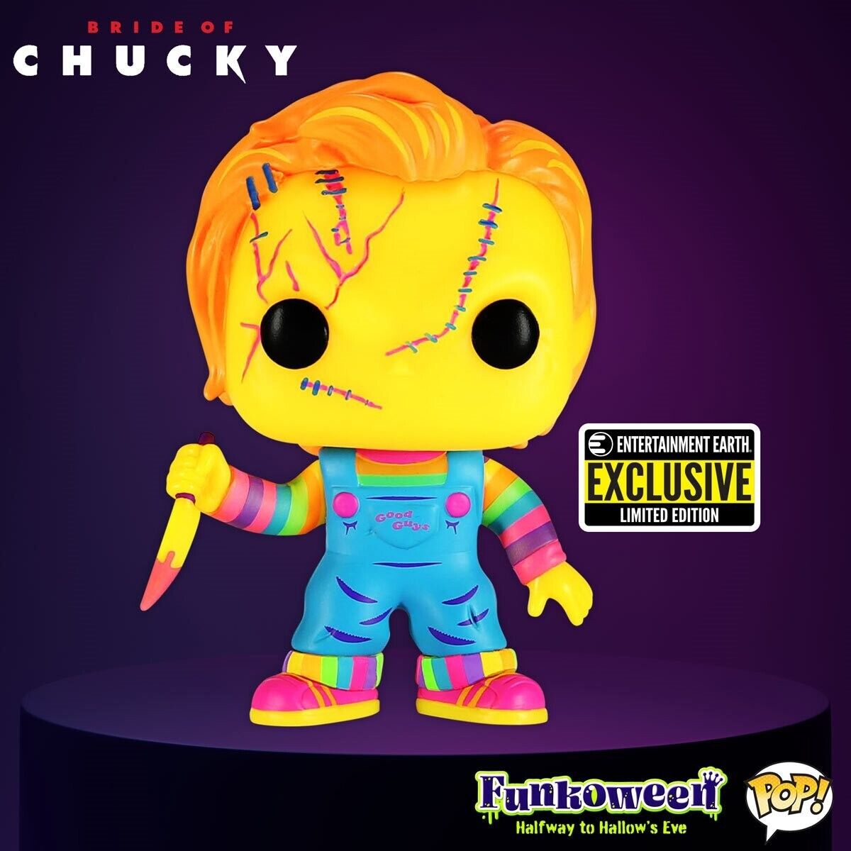 Child's Play Chucky Black Light Pop! Vinyl Figure - EE Exclusive
