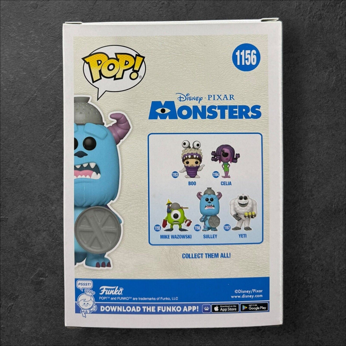 Funko Pop DISNEY PIXAR MONSTERS INC SULLEY FLOCKED #1156 AMAZON EXCLUSIVE