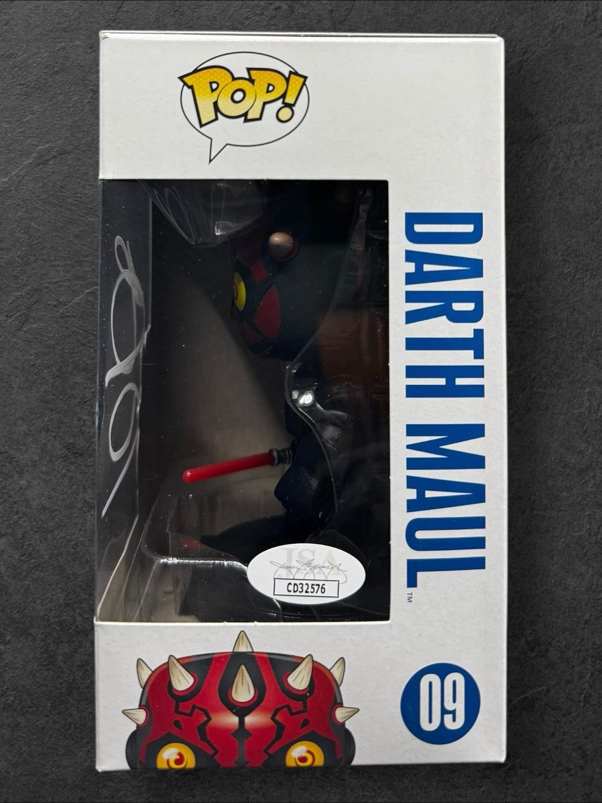 Funko POP! #09 DARTH MAUL Signed By RAY PARK Phantom Menace JSA Authenticated