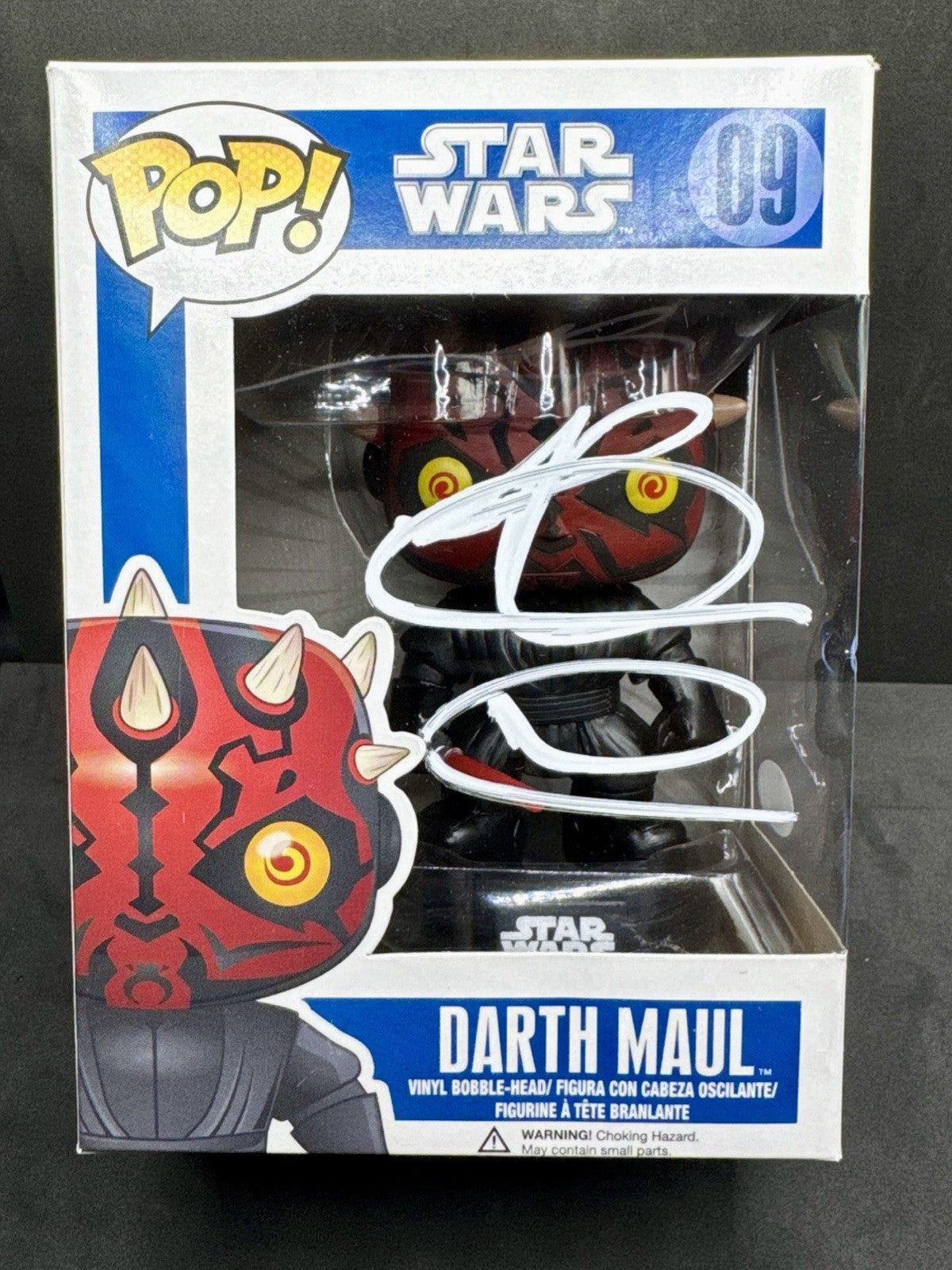 Funko POP! #09 DARTH MAUL Signed By RAY PARK Phantom Menace JSA Authenticated