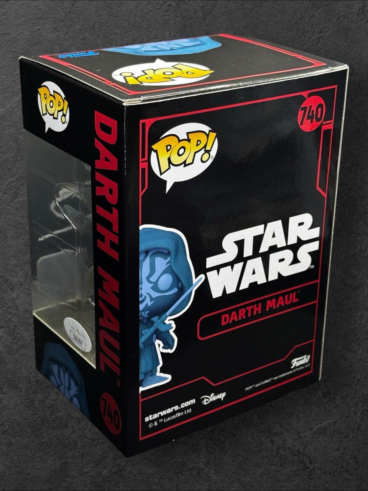 Glows in the Dark Funko #740 Signed (White) Darth Maul - By Ray Park