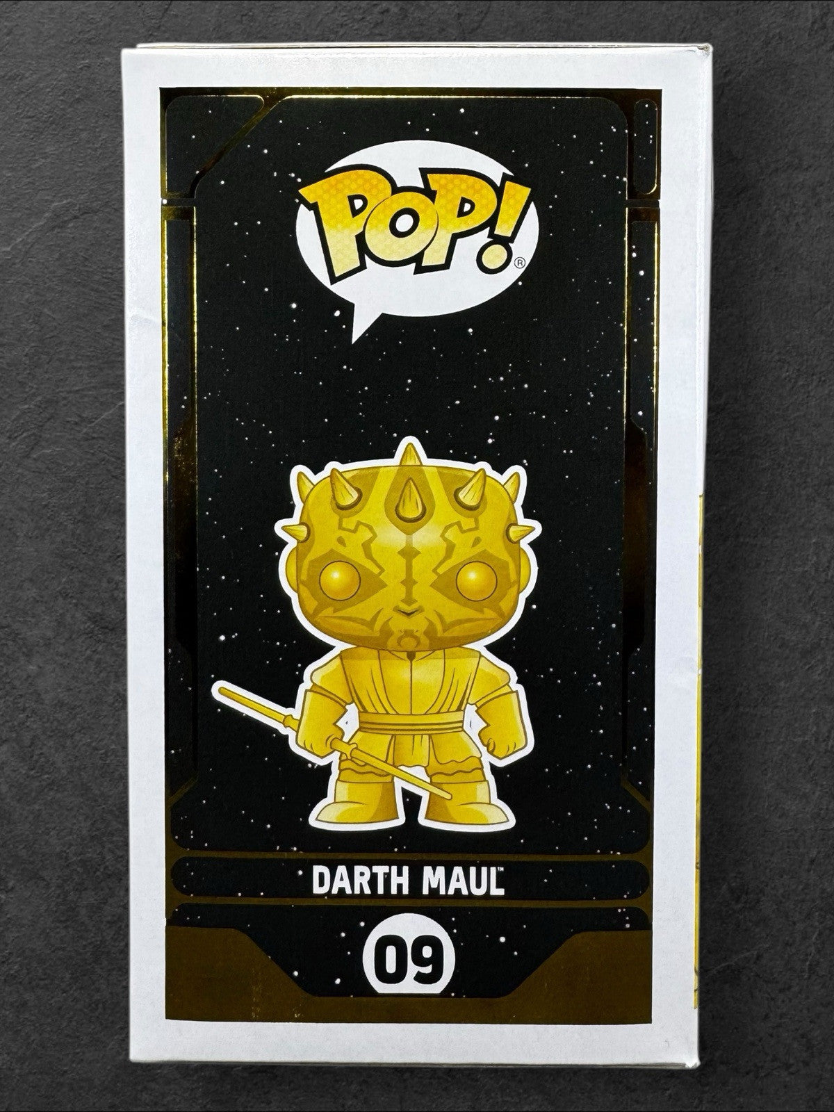 Funko Pop! Star Wars 09 Darth Maul Gold Signed By Ray Park With Gold Marker