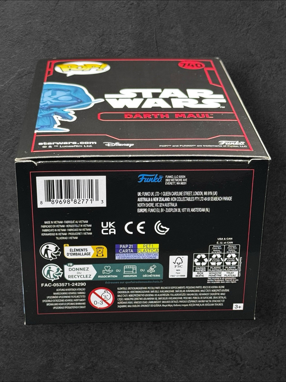 Glows in the Dark Funko #740 Signed Darth Maul By Ray Park - Last One!