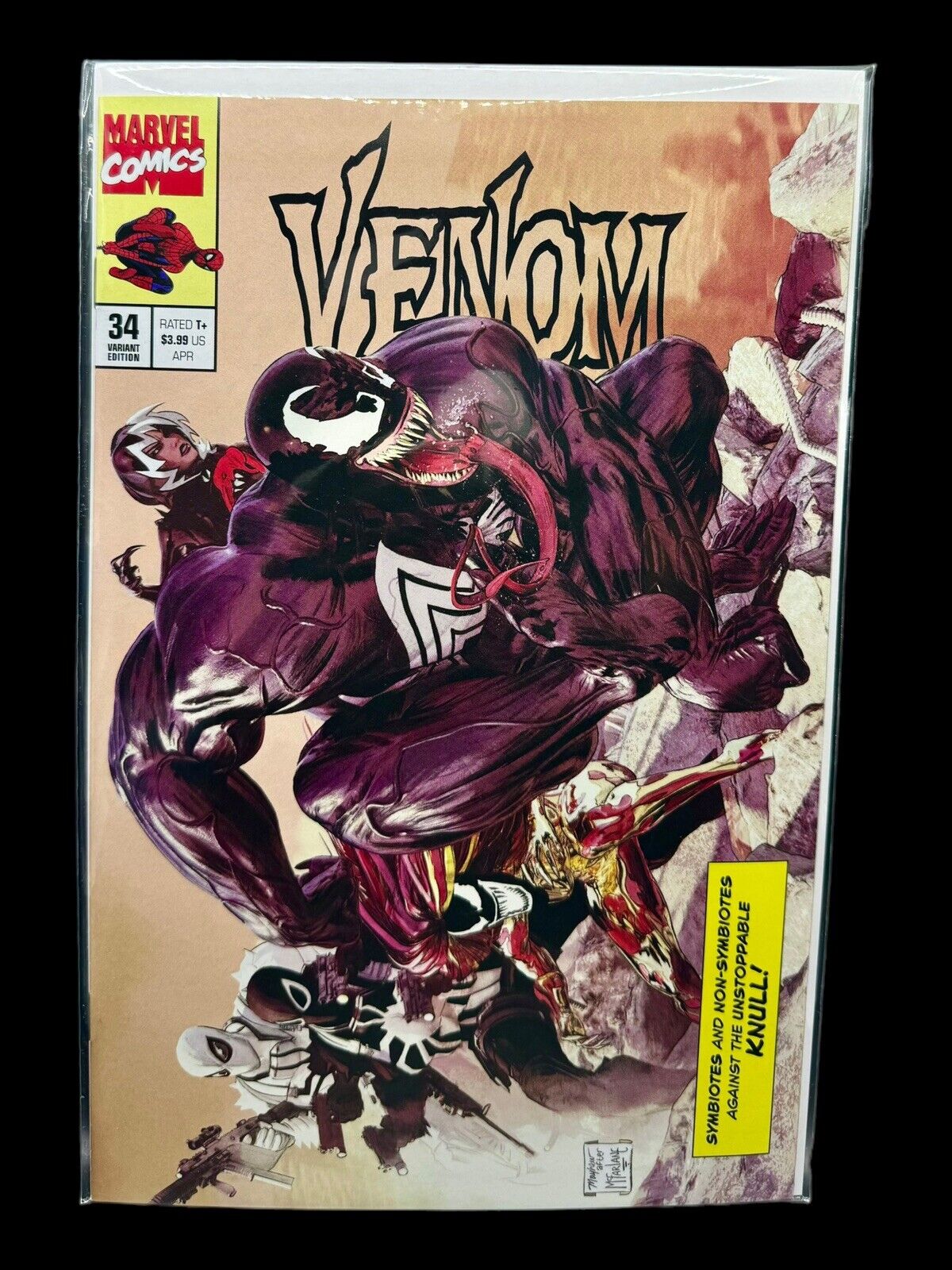 VENOM 34 MIKE MAYHEW HORIZONTAL TODD MCFARLANE SPIDER-MAN 16 HOMAGE VARIANT-A