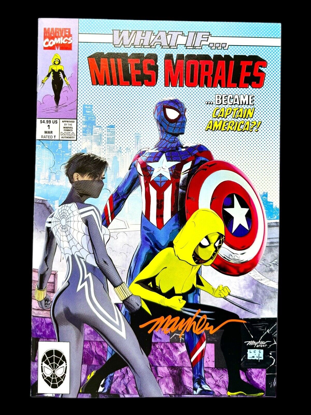 What if Miles Morales Became Captain America?! 1 Signed By Mike Mayhew w/C.O.A.