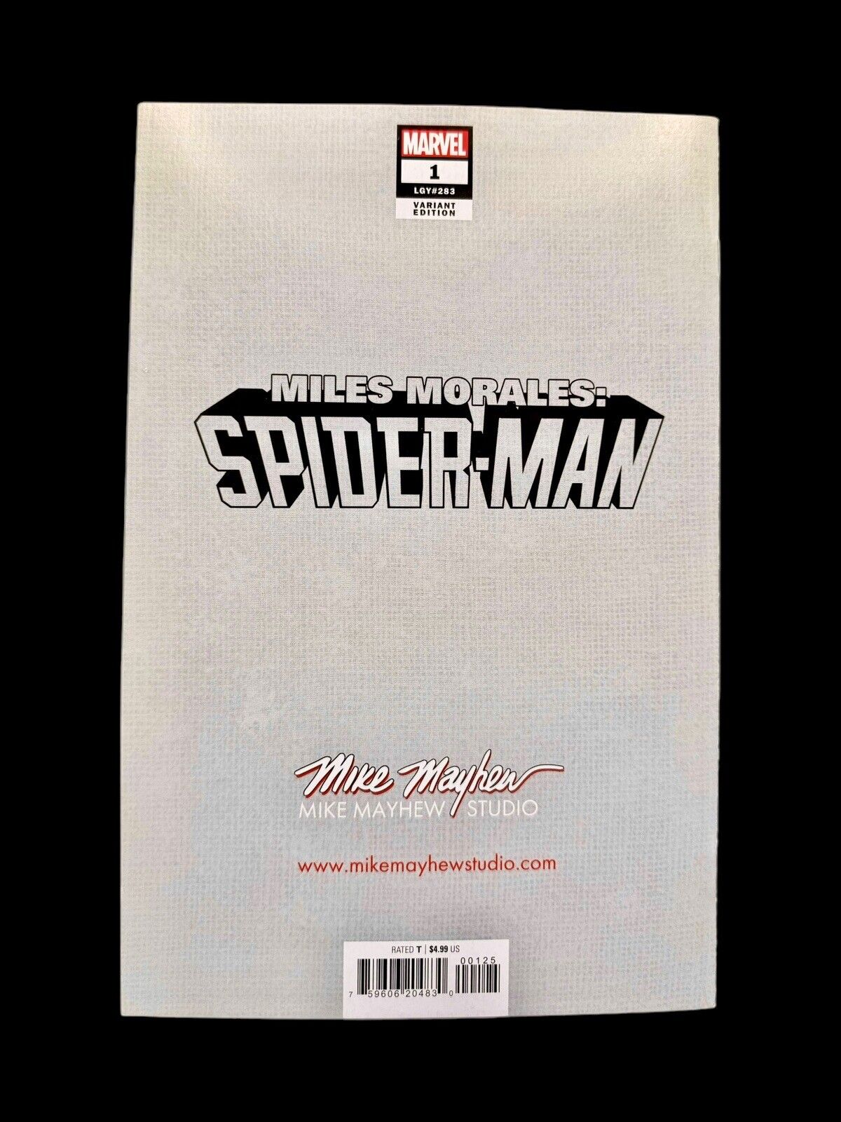 Spider-Man Miles 1 Mike Mayhew Vir. Var. Original Mega-Remarked & Glow Signature