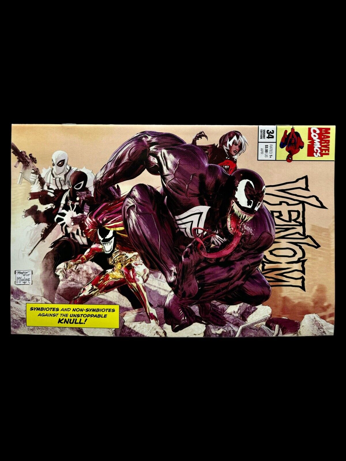 VENOM 34 MIKE MAYHEW HORIZONTAL TODD MCFARLANE SPIDER-MAN 16 HOMAGE VARIANT-A