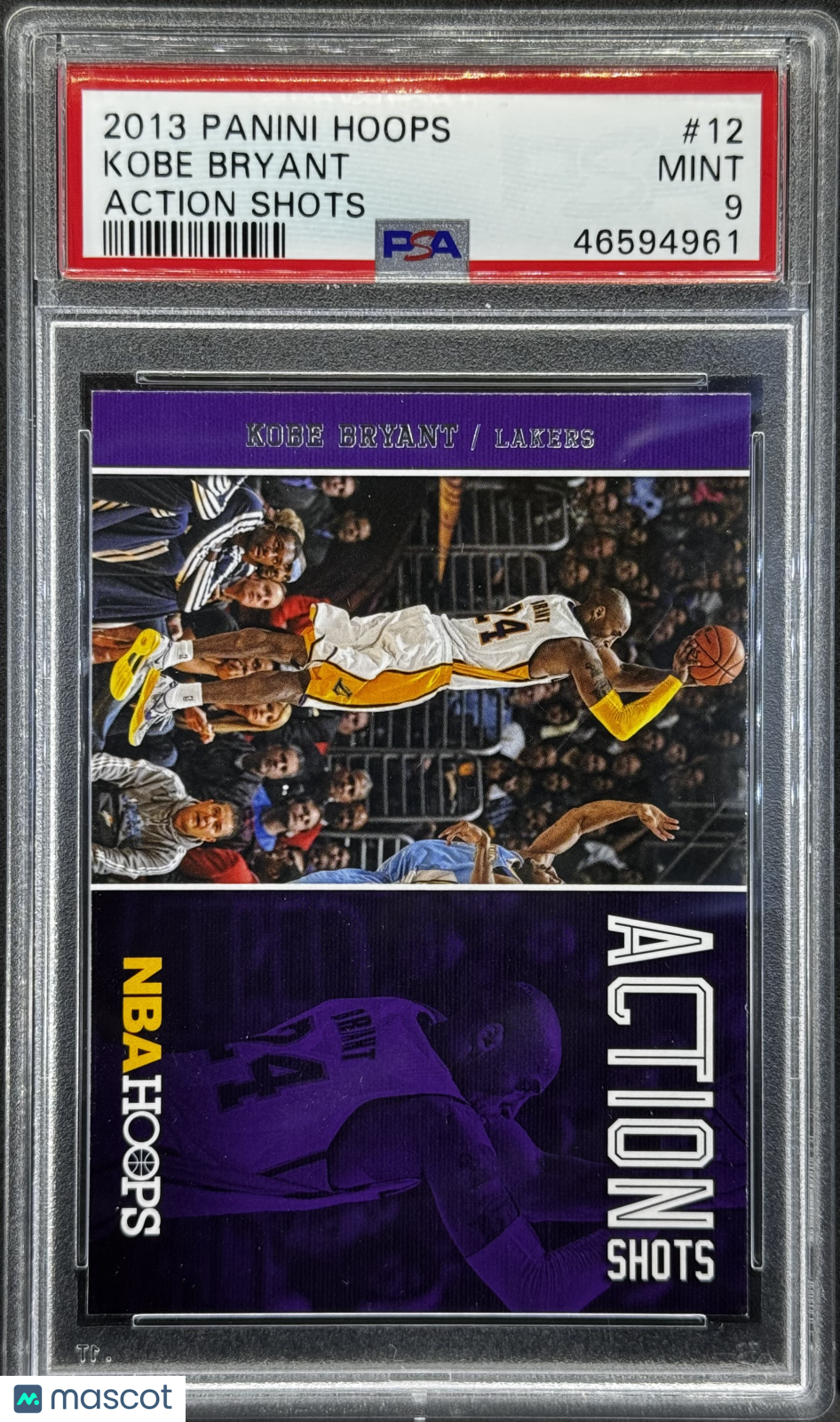 Kobe Bryant 2013 Panini Hoops Action Shots #12 PSA 9