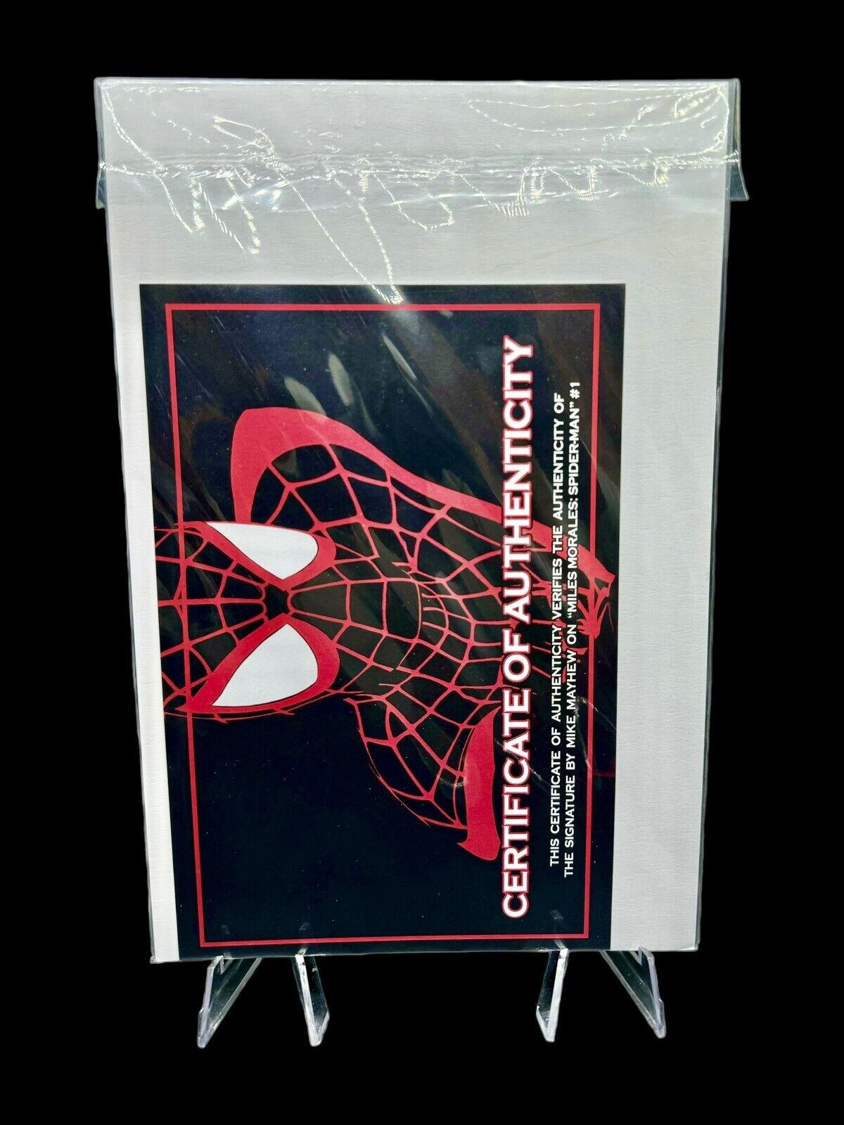 Spider-Man Miles 1 Mike Mayhew Vir. Var. Original Mega-Remarked & Glow Signature