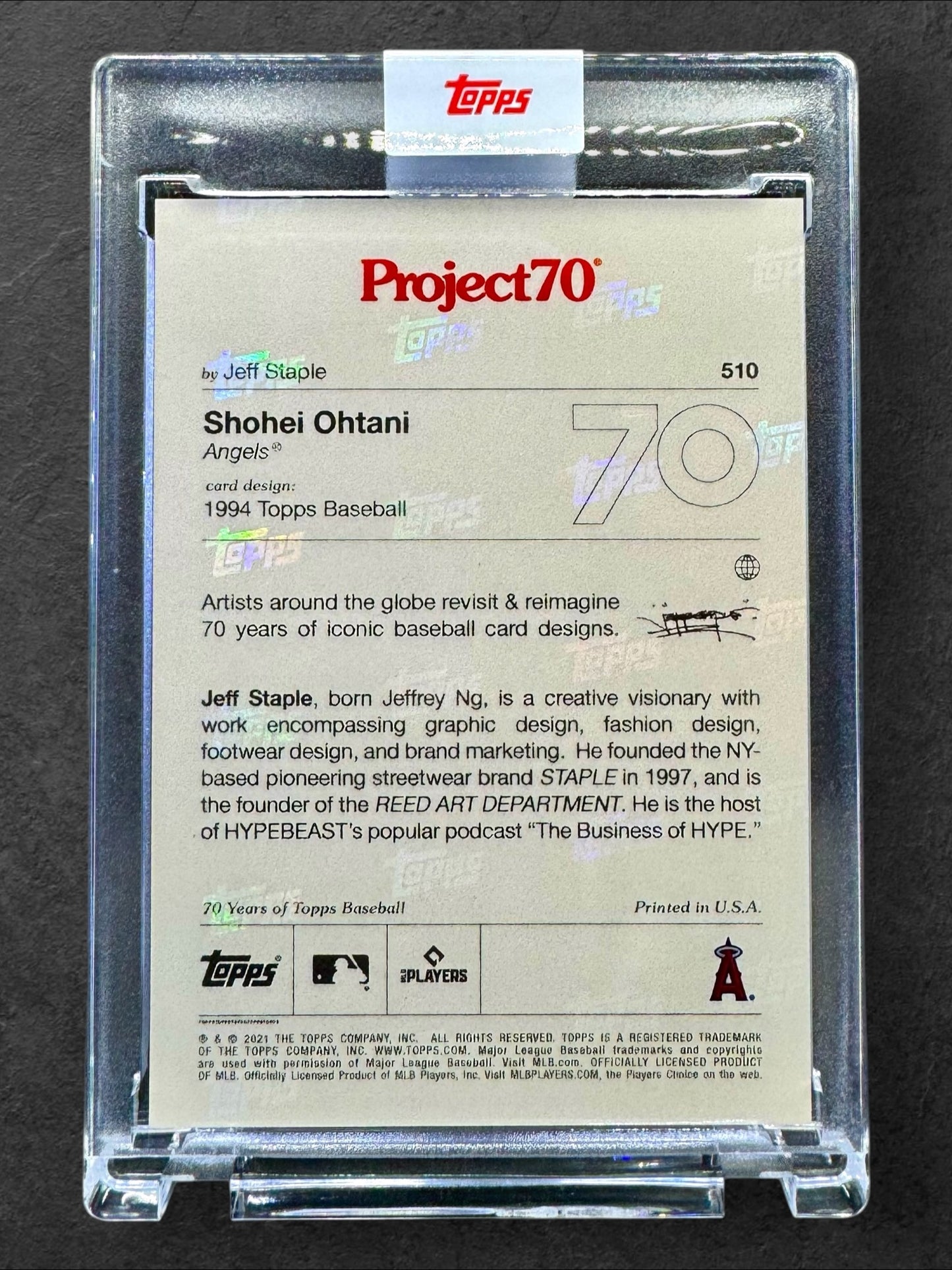 Shohei Ohtani 2021 Topps Project70 #510