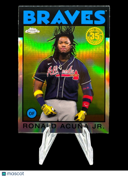 2021 Topps Chrome Ronald Acuna Jr 1986 35th Anniversary #86BC-3 REFRACTOR
