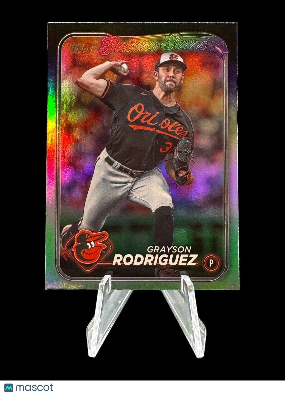 2024 Topps Series 1 #111 Grayson Rodriguez Rainbow Foil Baltimore Orioles