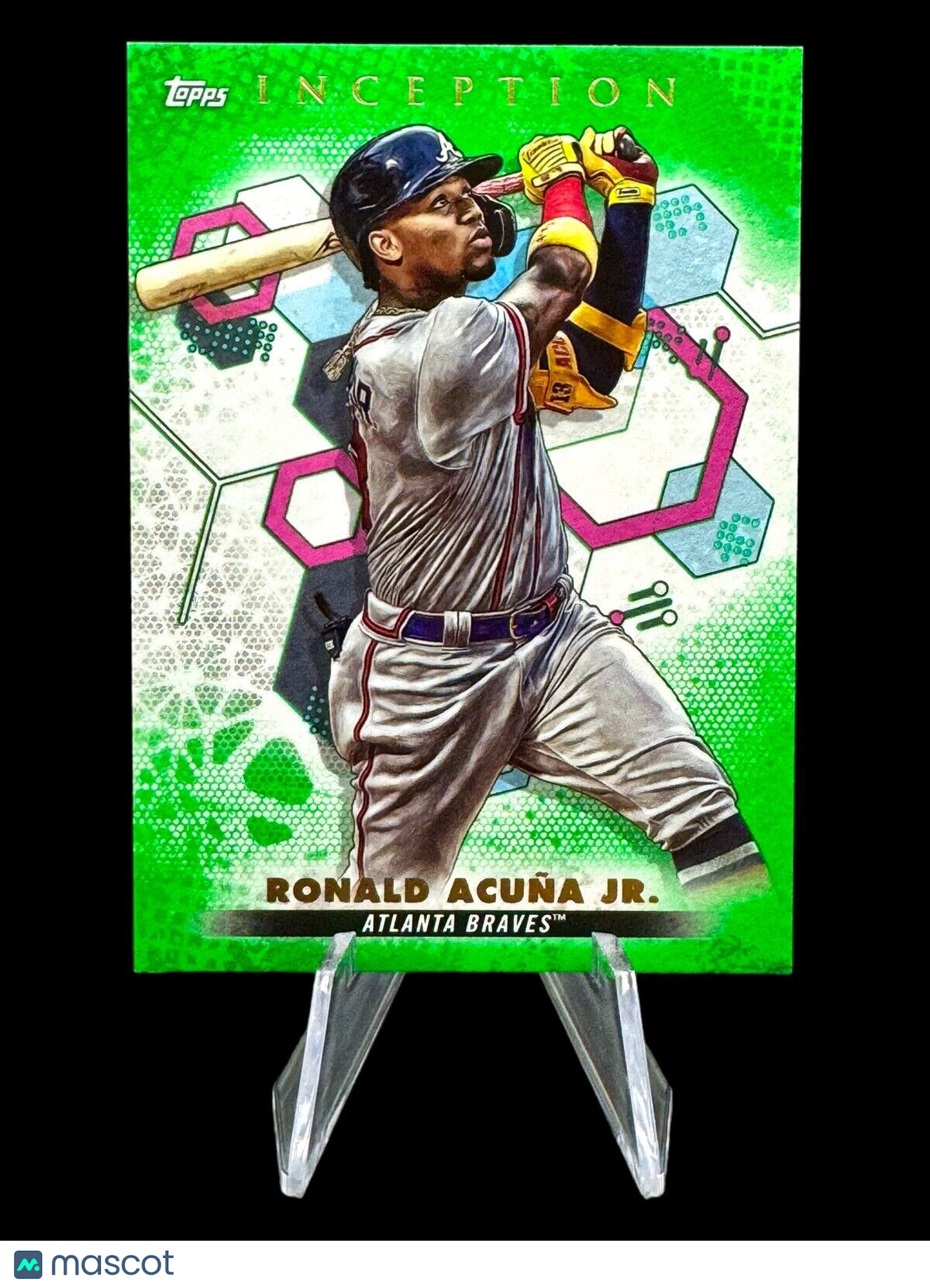 Ronald Acuna Jr. 2022 Topps Inception Green Atlanta Braves Baseball Card #92