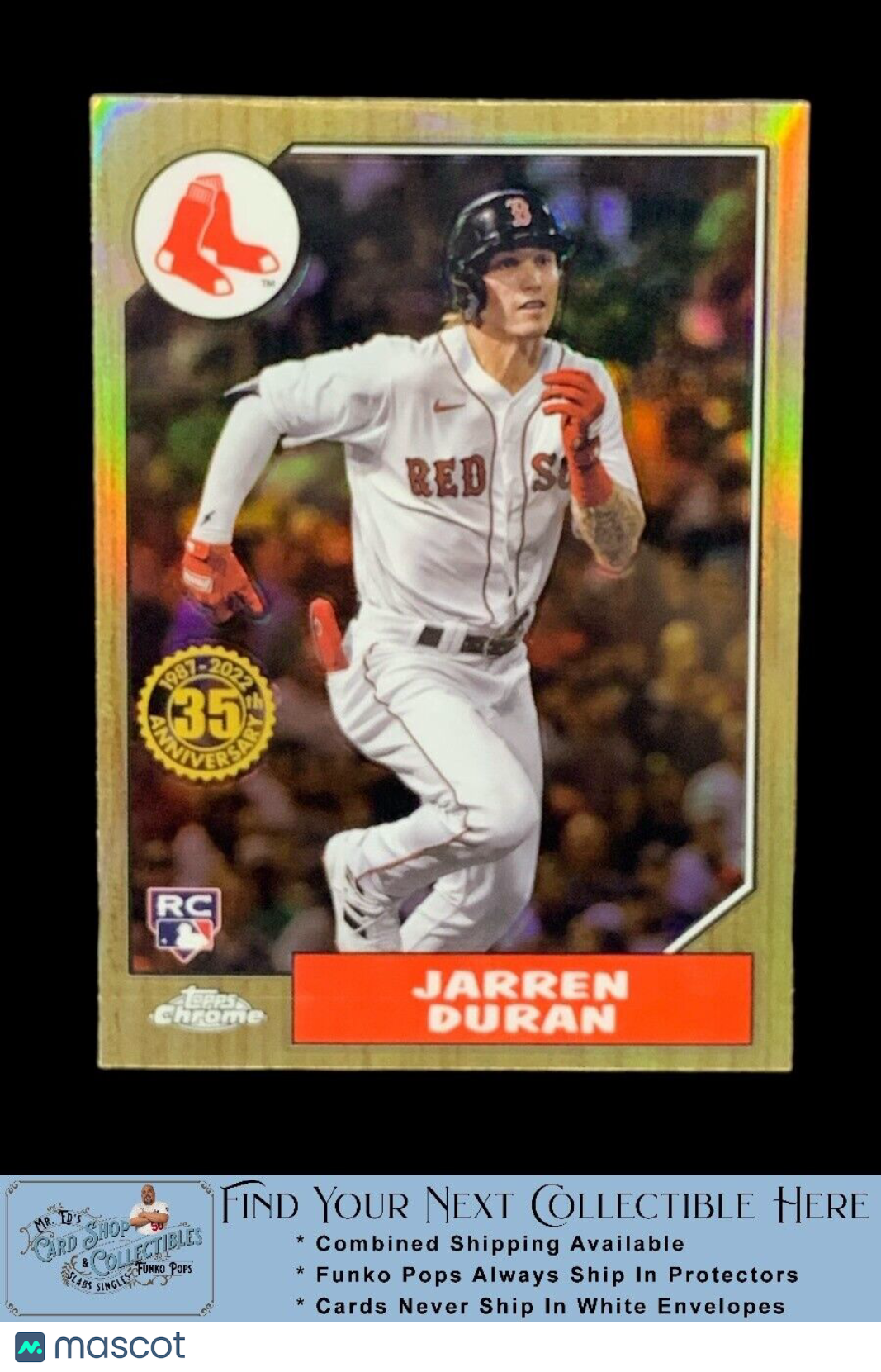 Jarren Duran 2022 Topps Chrome 1987 Topps Baseball #87BC-19 RC Rookie