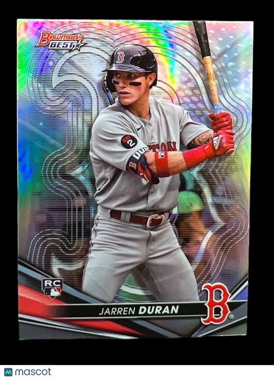 2022 Bowman's Best 11 Jarren Duran RC Rookie Refractor Boston Red Sox Card