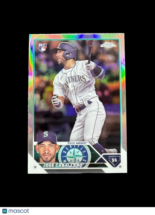 JOSE CABALLERO 2023 TOPPS CHROME UPDATE REFRACTOR RC SEATTLE MARINERS #USC40
