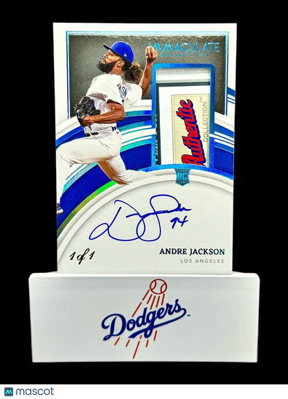 2022 Immaculate Andre Jackson LA DODGERS #118Rookie RC Platinum Patch Auto 1/1