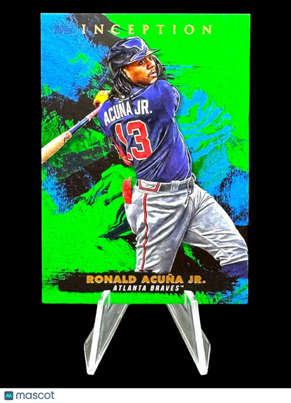 Ronald Acuña Jr. 2021 Topps Inception Green Atlanta Braves Baseball Card #24