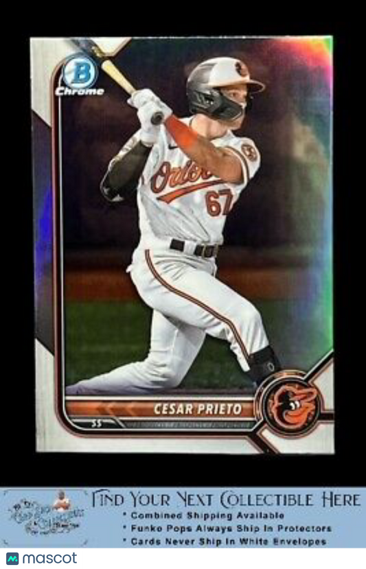 2022 Bowman Chrome #BDC-133 Cesar Prieto    Near Mint