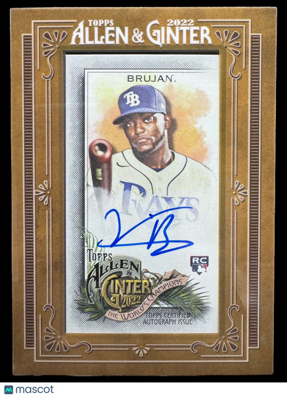 Vidal Brujan 2022 Allen and Ginter Mini Framed Auto #MA-VB Tampa Bay Rays