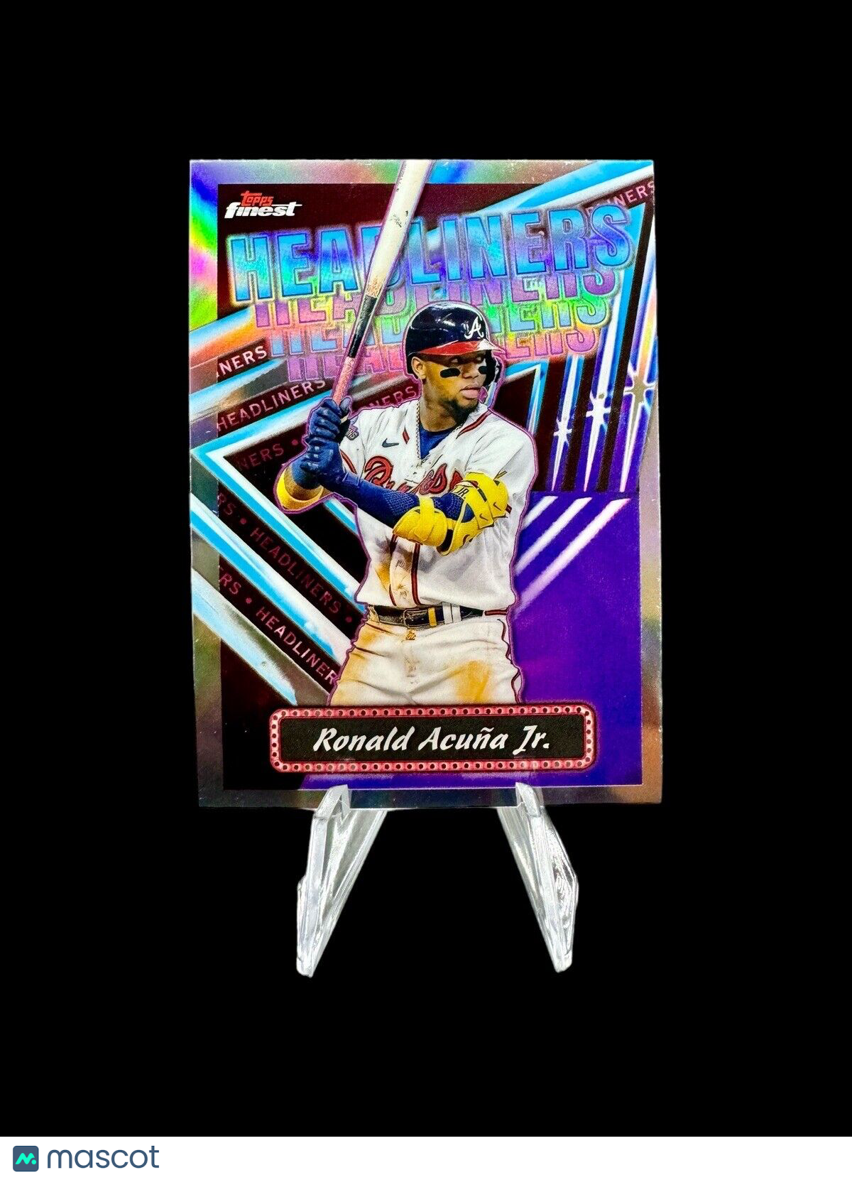 2023 TOPPS FINEST HEADLINERS REFRACTOR INSERT RONALD ACUNA JR ATLANTA BRAVES MVP