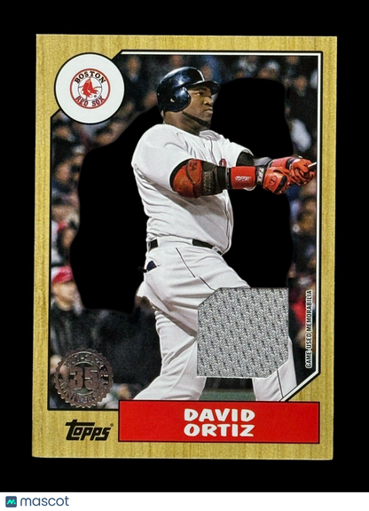 2022 Topps #87R-DO David Ortiz - Game Used Jersey - Boston Red Sox 1987 Topps