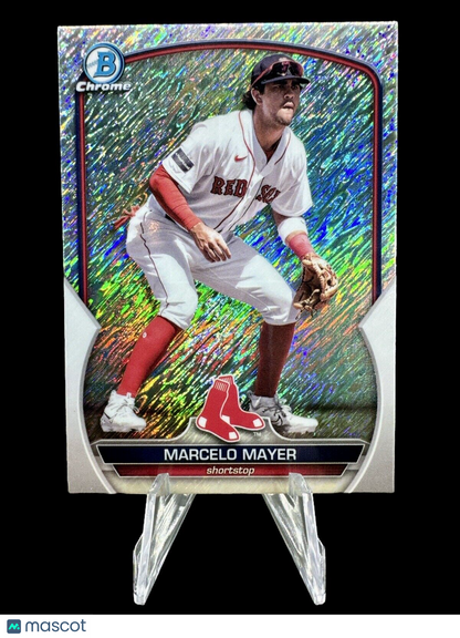 Marcelo Mayer 2023 Bowman Chrome Shimmer Refractor #BCP-210 Boston Red Sox