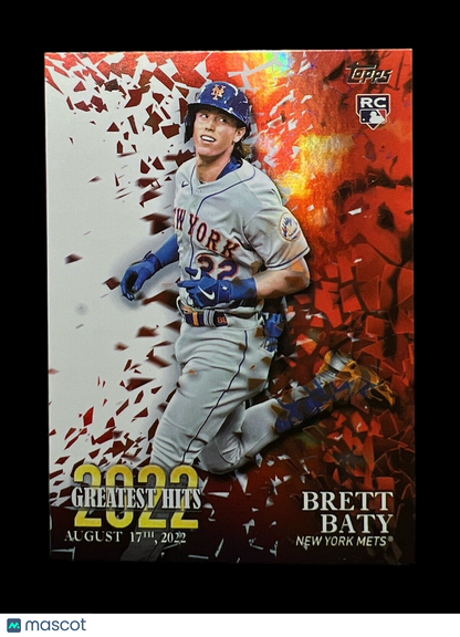 2023 Topps Series 1 Baseball Brett Baty 2022 Greatest Hits HOLO FOIL RC # 22GH-3