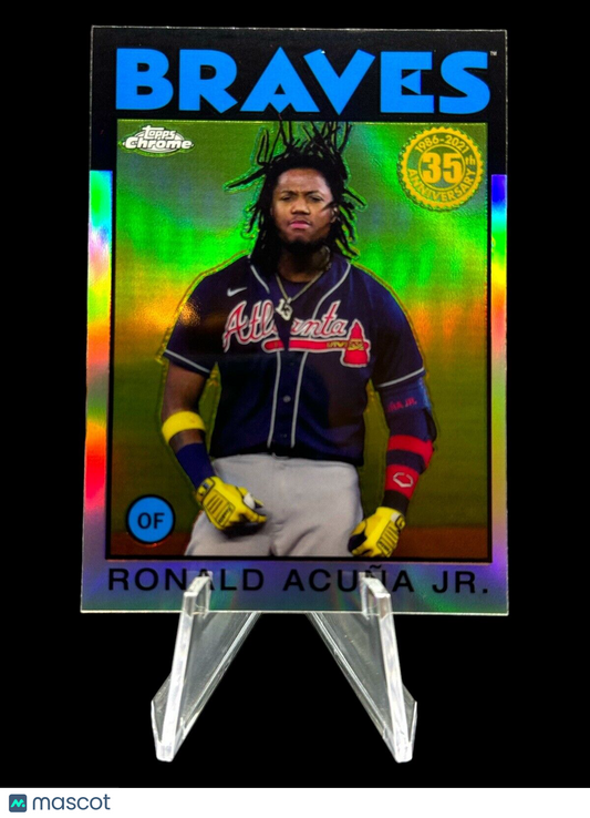 2021 Topps Chrome Ronald Acuna Jr 1986 35th Anniversary #86BC-3 REFRACTOR