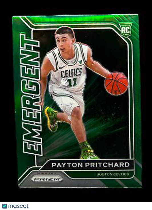 2020 Panini Prizm Emergent Prizms Green RC #18 Payton Pritchard