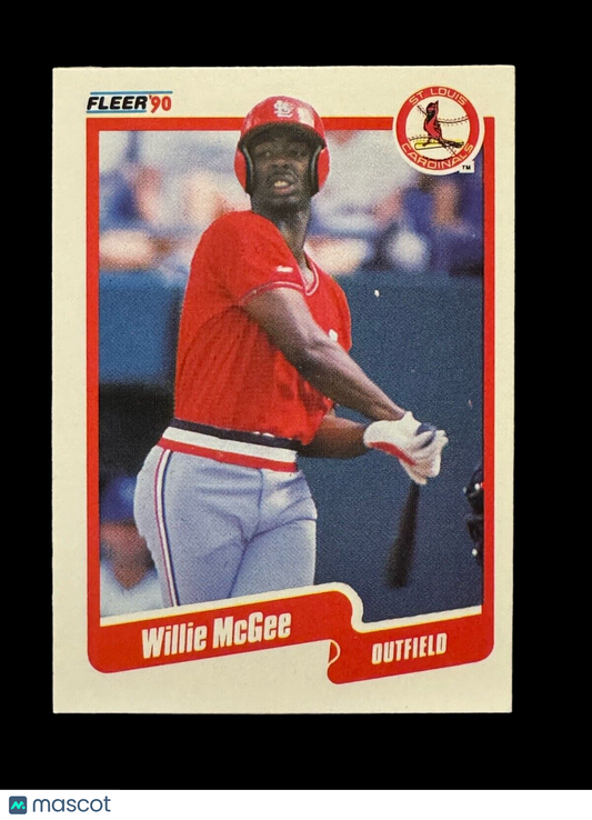 1990 Fleer #253 Willie McGee Baseball Card