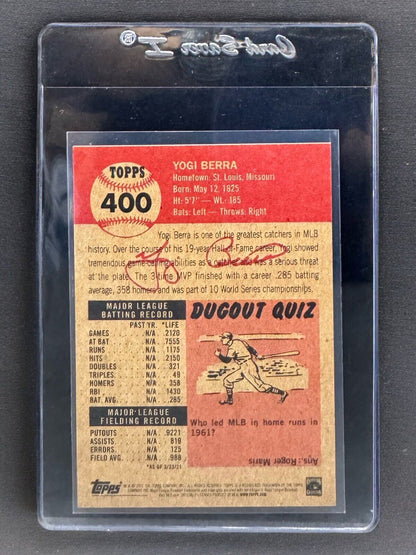 Yogi Berra 2021 Topps Living Set #400 - Mint To Near Mint