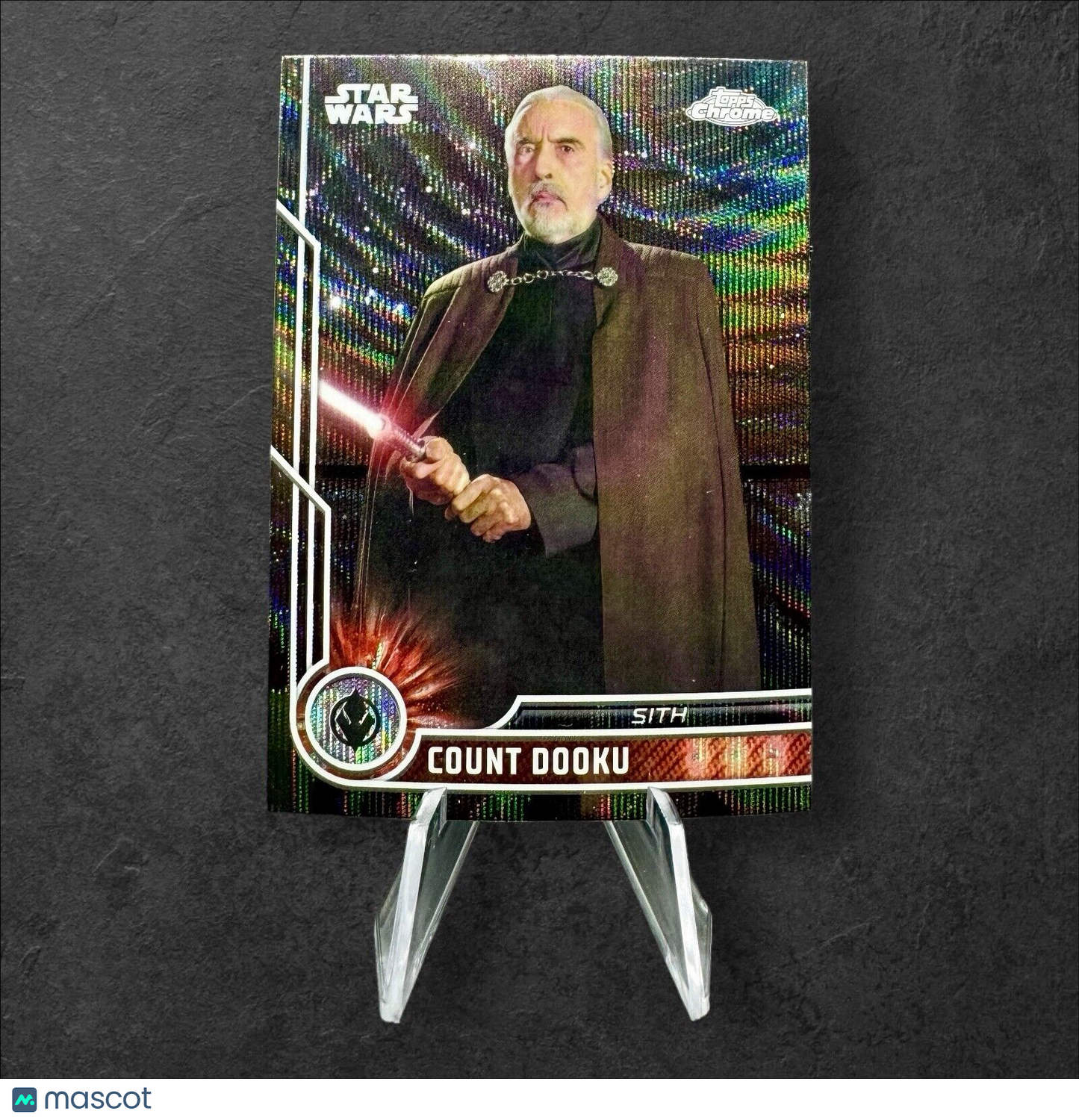 2023 Topps Chrome Star Wars Black Wave #44 Christopher Lee as Count Dooku