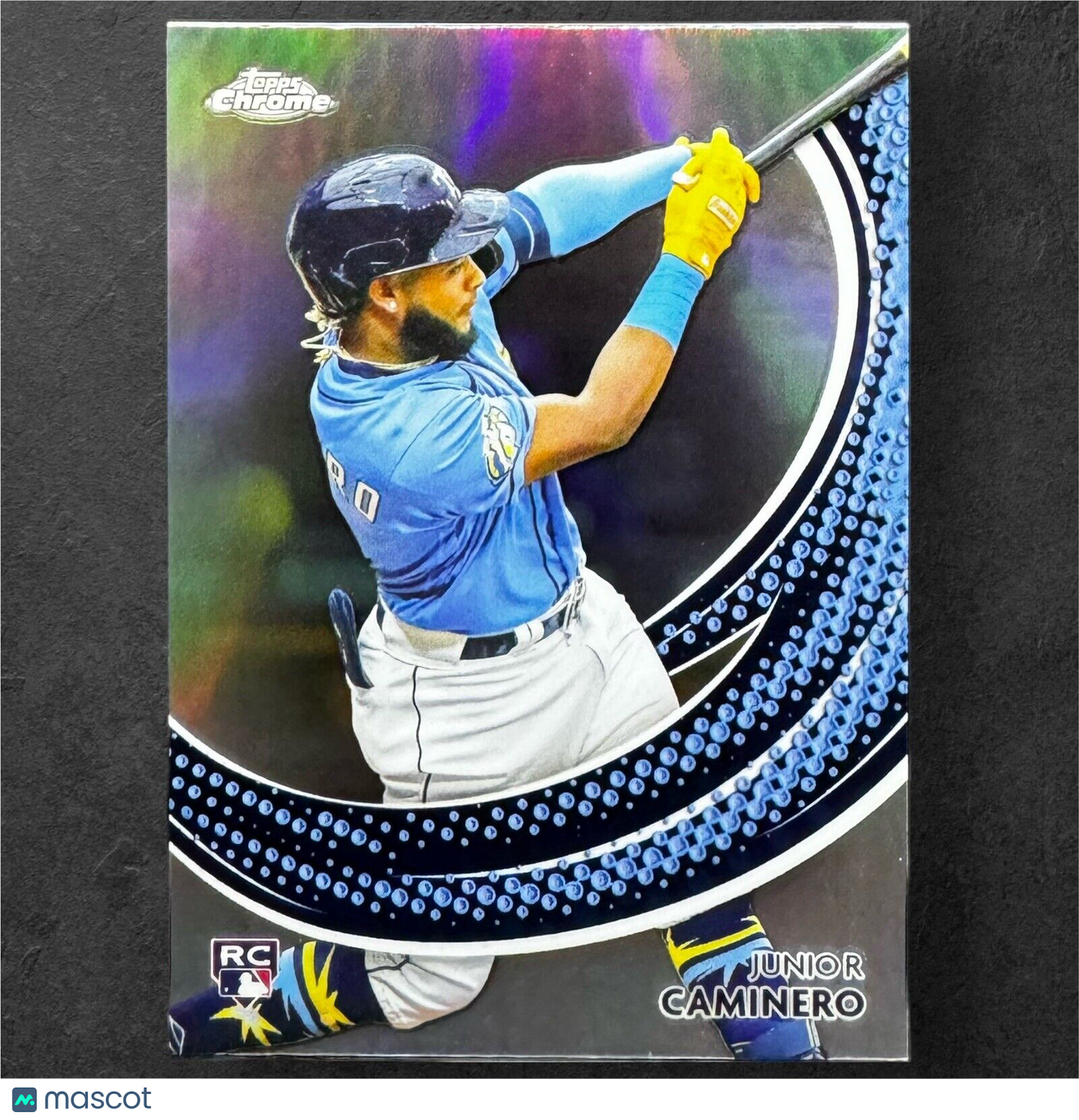 2024 Topps Chrome Junior Caminero Strokes Refractor RC Rookie Rays