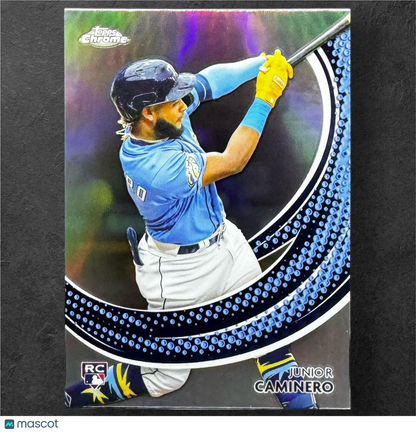 2024 Topps Chrome Junior Caminero Strokes Refractor RC Rookie Rays