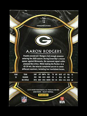 2020 Panini Select #12 Aaron Rodgers