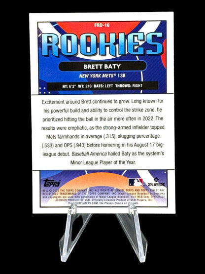 2023 Topps Brett Baty RC Finest The Rookies Variation Card #40 New York Mets
