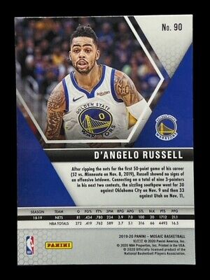 2019 Panini Mosaic #90 D'Angelo Russell