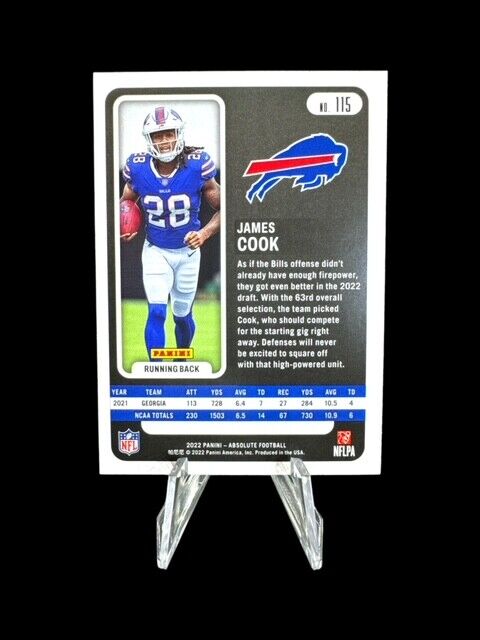 2022 Panini Absolute #115 James Cook ROO RC Rookie  Near mint or better