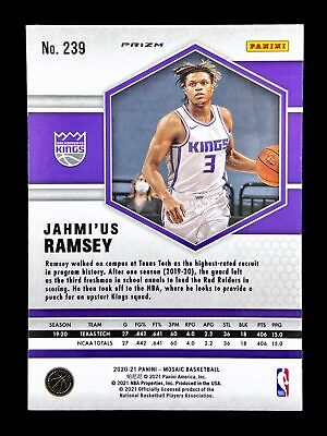 2020 Panini Mosaic RC Red Wave #239 Jahmi'us Ramsey