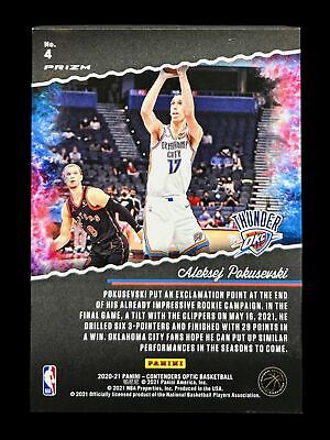 2020 Panini Contenders Optic RC Hoop Dreams Silver Holo 4 Aleksej Pokusevski