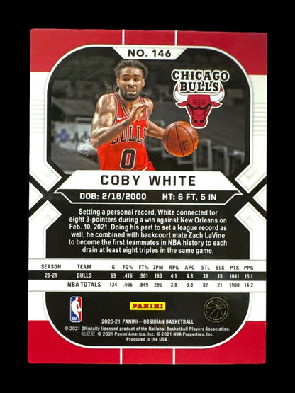 Coby White 2020-21 Panini Obsidian Asia Tmall Red Flood