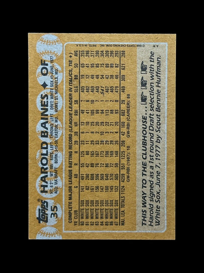 Harold Baines 1988 Topps HOF #35 NM-MINT Chicago White Sox